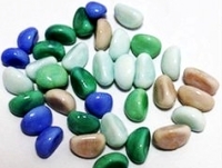 After polishing the garden stones