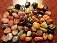 After polishing the river pebbles