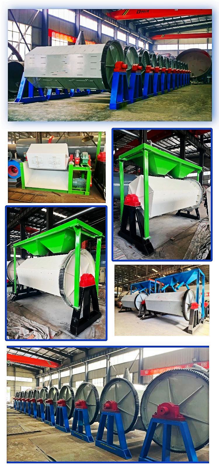 Display of various stone polishing machines in the workshop