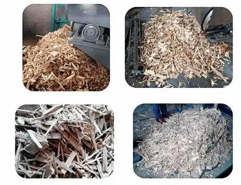 The state of wood after crushing